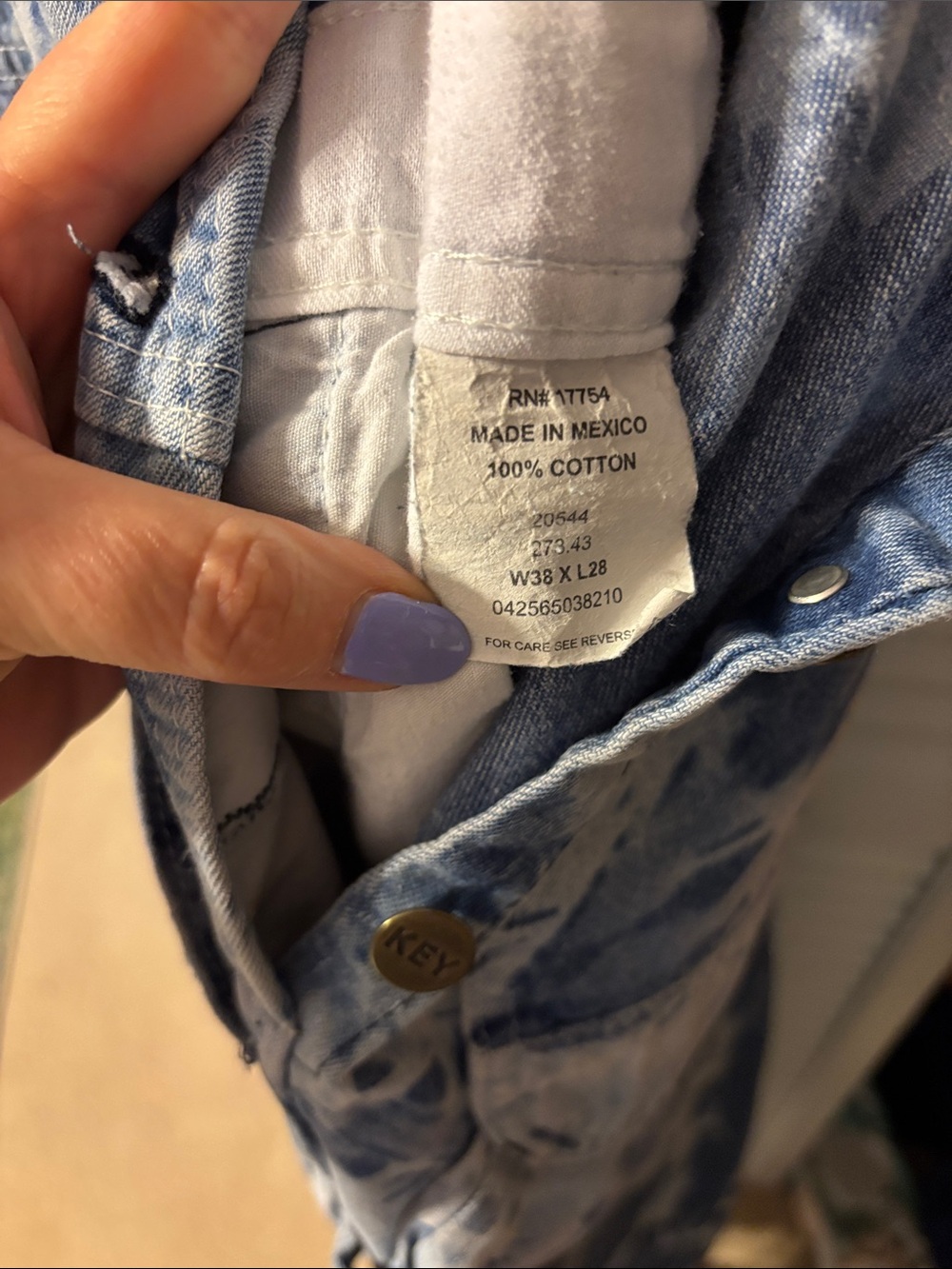 Tie-Dye Blue Denim Women’s Jeans Overalls - Picture 3 of 5